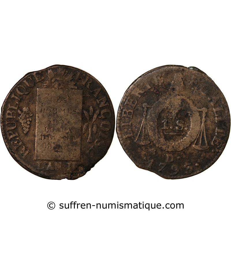 REVOLUTION FRANCAISE, CONVENTION - SOL AUX BALANCES 1793 D. DIJON