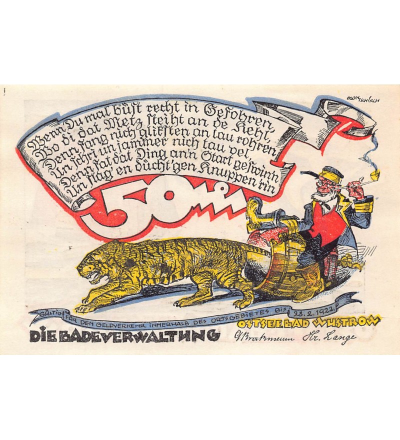 ALLEMAGNE, WUSTROW - 50 PFENNIG 1922