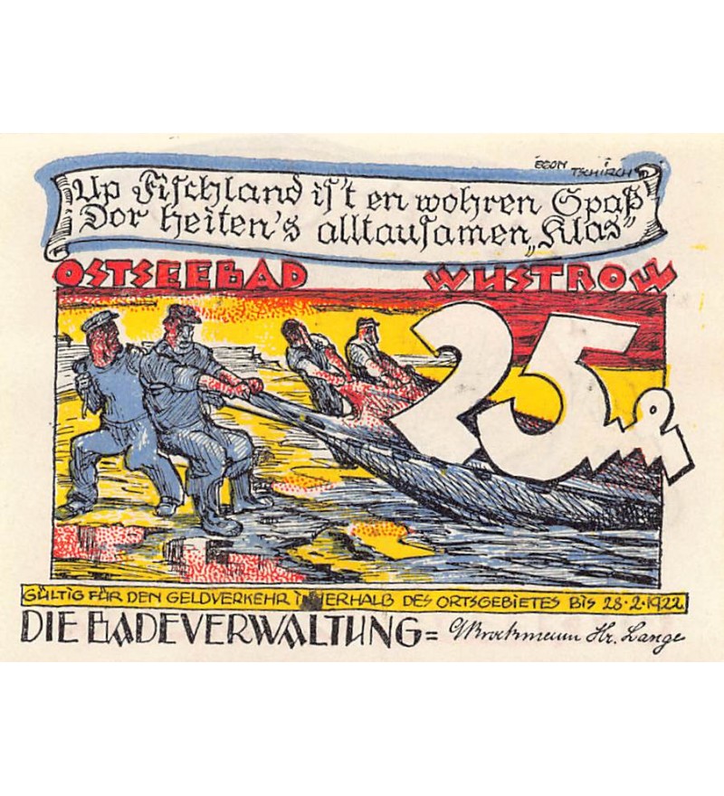 ALLEMAGNE, WUSTROW - 25 PFENNIG 1922