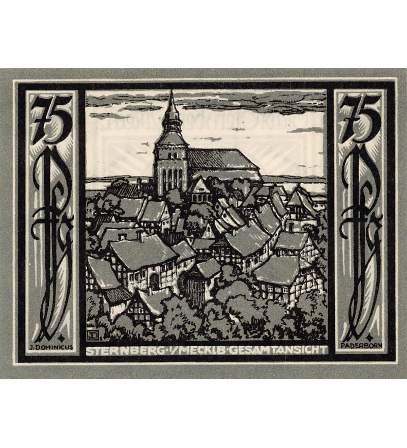 ALLEMAGNE, STERNBERG - 75 PFENNIG 1922