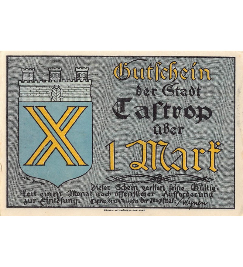 ALLEMAGNE, CASTROP - 10 PFENNIG 1921