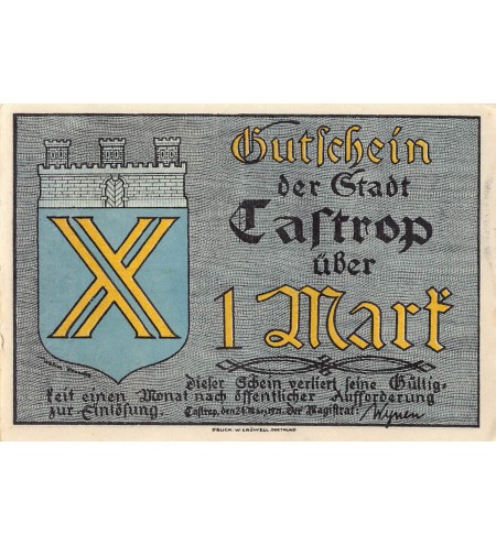 ALLEMAGNE, CASTROP - 10 PFENNIG 1921