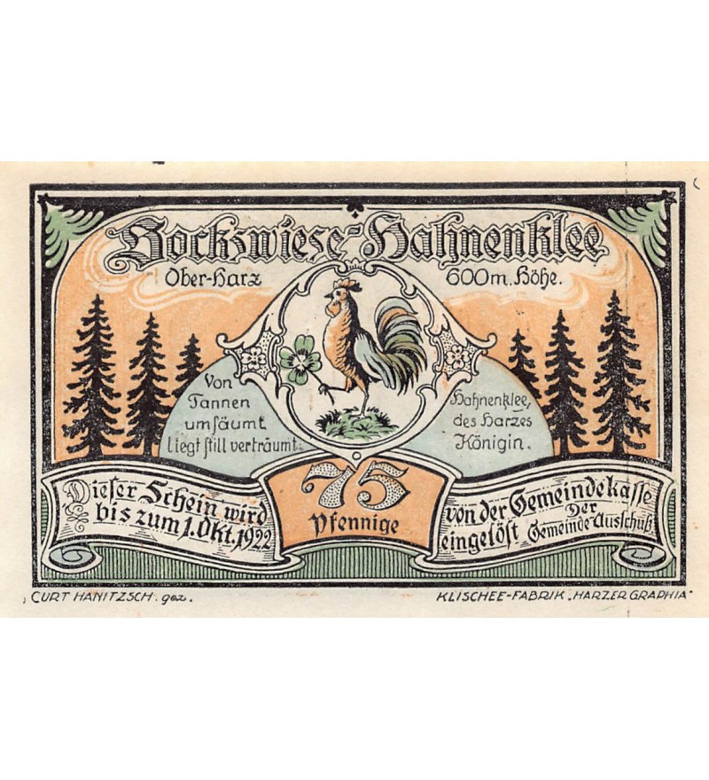 ALLEMAGNE, BOCKSWIESE - 50 PFENNIG 1922