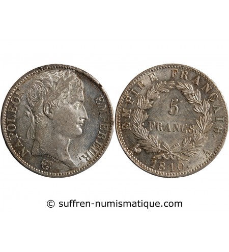 5 FRANCS NAPOLEON I  1810 A PARIS