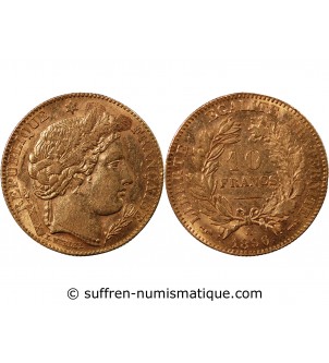 CERES ﻿- 10 FRANCS OR 1896 A PARIS﻿