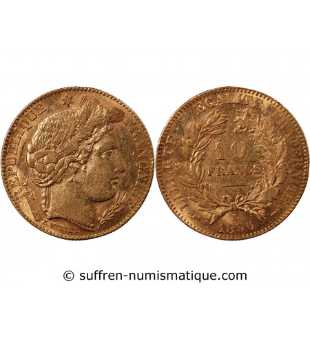 CERES ﻿- 10 FRANCS OR 1896 A PARIS﻿