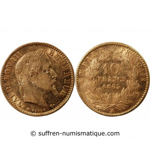 NAPOLEON III - 10 FRANCS OR 1863 A PARIS