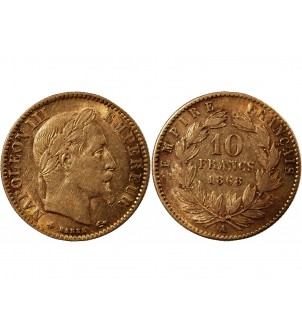 NAPOLEON III - 10 FRANCS OR 1868 A PARIS 2