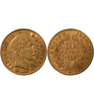 NAPOLEON III - 10 FRANCS OR 1866 A PARIS 2