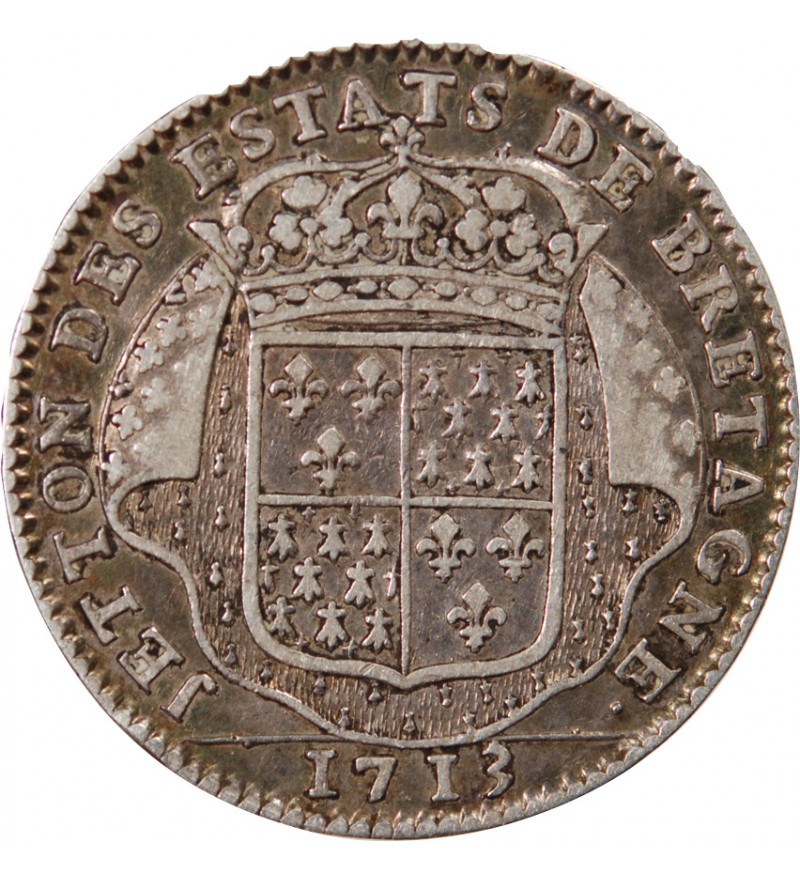 ETATS DE BRETAGNE, LOUIS XVI – JETON ARGENT 1713 DINAN Daniel 69
