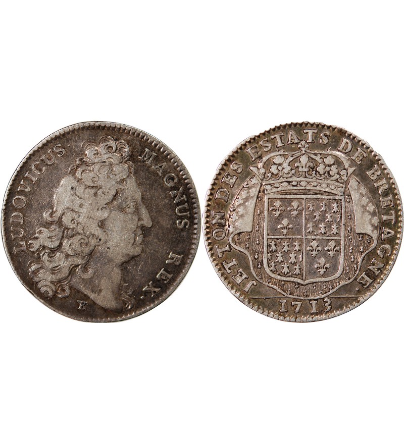 ETATS DE BRETAGNE, LOUIS XVI – JETON ARGENT 1713 DINAN Daniel 69