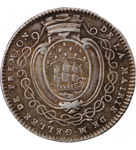 MAIRE DE NANTES, JEAN-BAPTISTE GELLÉE DE PREMION – JETON ARGENT 1754