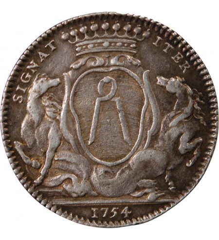 MAIRE DE NANTES, JEAN-BAPTISTE GELLÉE DE PREMION – JETON ARGENT 1754