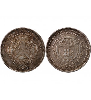 MAIRE DE NANTES, RENÉ LERAY, SIEUR DU FUMET – JETON ARGENT 1730 F.8907 2