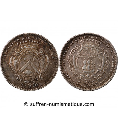 MAIRE DE NANTES, RENÉ LERAY, SIEUR DU FUMET – JETON ARGENT 1730 F.8907