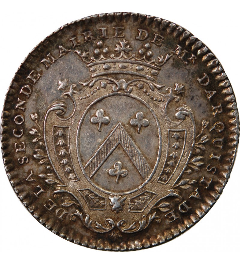MAIRE DE NANTES, RENÉ DARQUISTADE – JETON ARGENT 1740