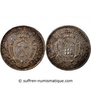MAIRE DE NANTES, RENÉ DARQUISTADE – JETON ARGENT 1740