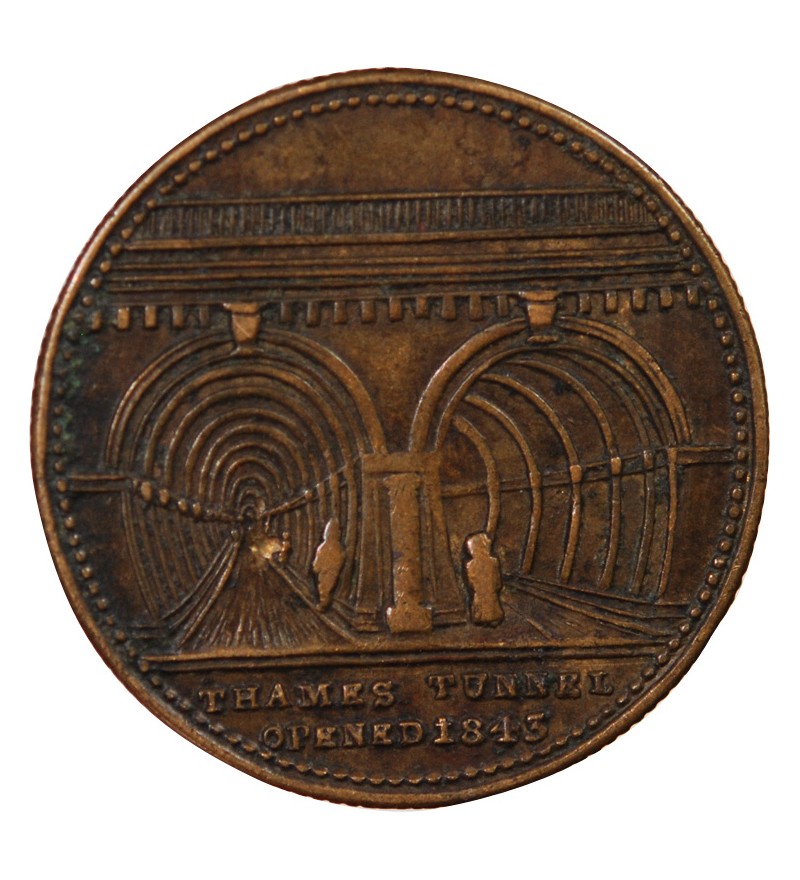 GRANDE-BRETAGNE, ISAMBART MARC BRUNEL - JETON LAITON 1843 - TUNNEL SOUS LA TAMISE