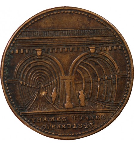 GRANDE-BRETAGNE, ISAMBART MARC BRUNEL - JETON LAITON 1843 - TUNNEL SOUS LA TAMISE