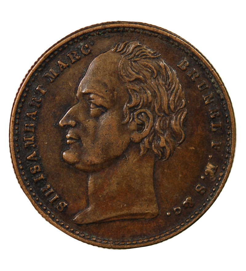 GRANDE-BRETAGNE, ISAMBART MARC BRUNEL - JETON LAITON 1843 - TUNNEL SOUS LA TAMISE