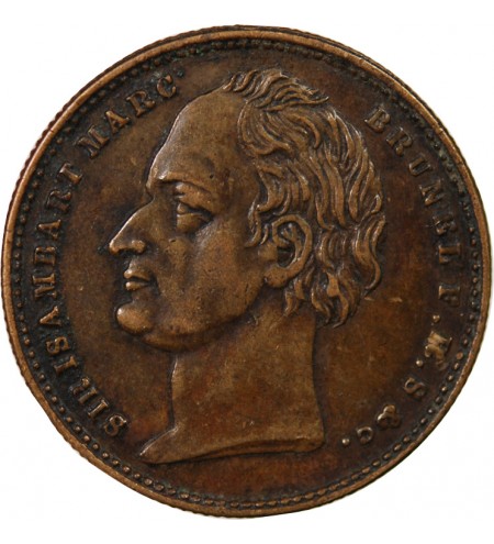 GRANDE-BRETAGNE, ISAMBART MARC BRUNEL - JETON LAITON 1843 - TUNNEL SOUS LA TAMISE