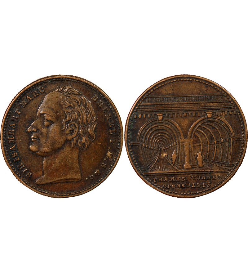 GRANDE-BRETAGNE, ISAMBART MARC BRUNEL - JETON LAITON 1843 - TUNNEL SOUS LA TAMISE