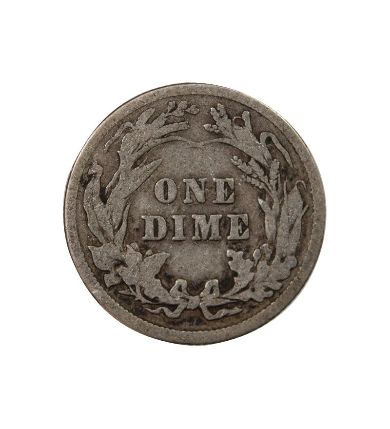 USA - 10 CENTS ARGENT "Barber Dime" 1907 PHILADELPHIE