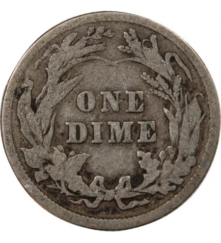USA - 10 CENTS ARGENT "Barber Dime" 1907 PHILADELPHIE