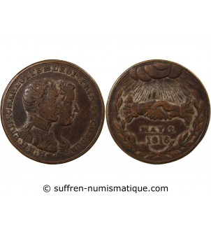 MARIAGE DE LEOPOLD, PRINCE DE COBOURG - JETON CUIVRE 1816