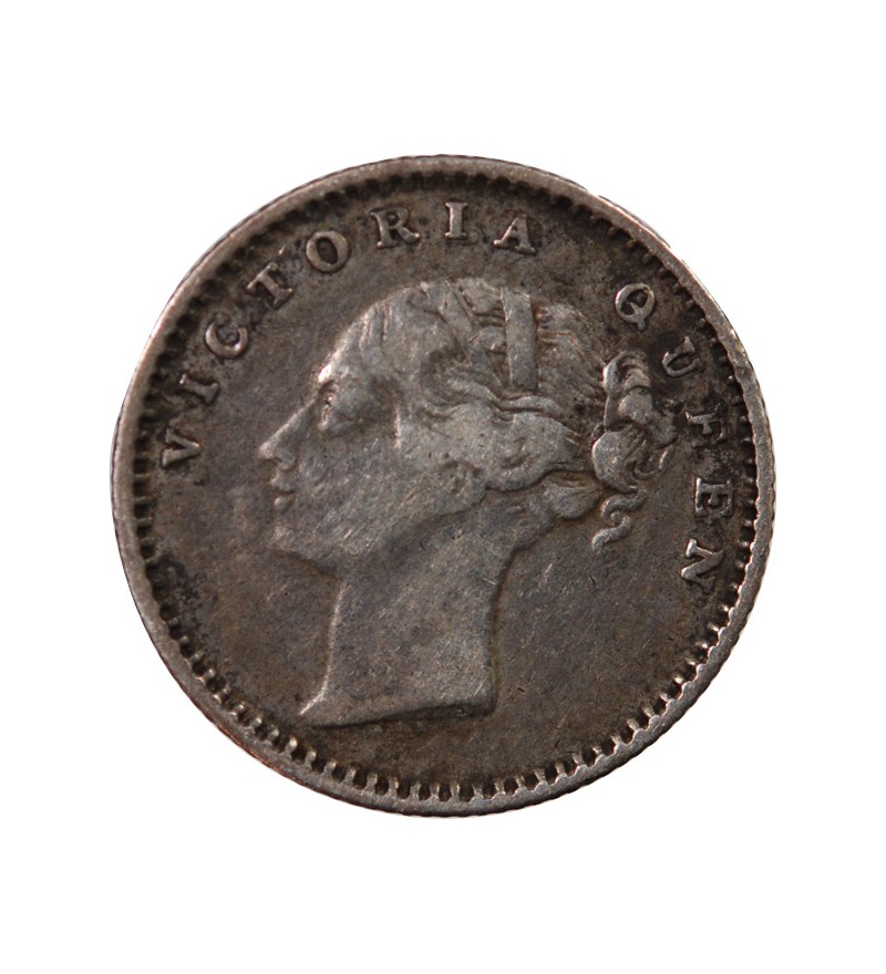 INDE, VICTORIA - 1/4 RUPEE ARGENT 1840