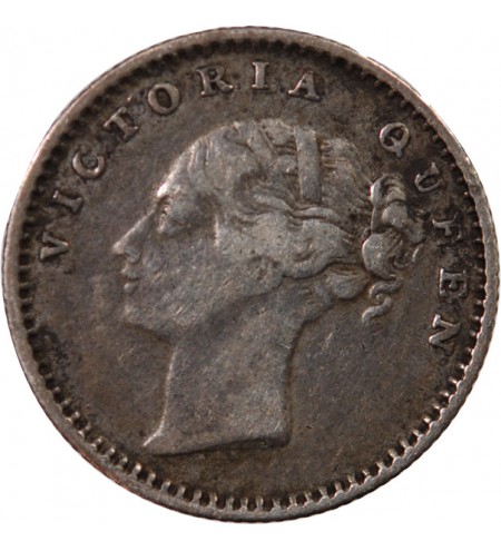 INDE, VICTORIA - 1/4 RUPEE ARGENT 1840