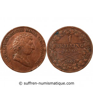 SUÈDE, CARL XIV JOHAN - 1 SKILLING 1820