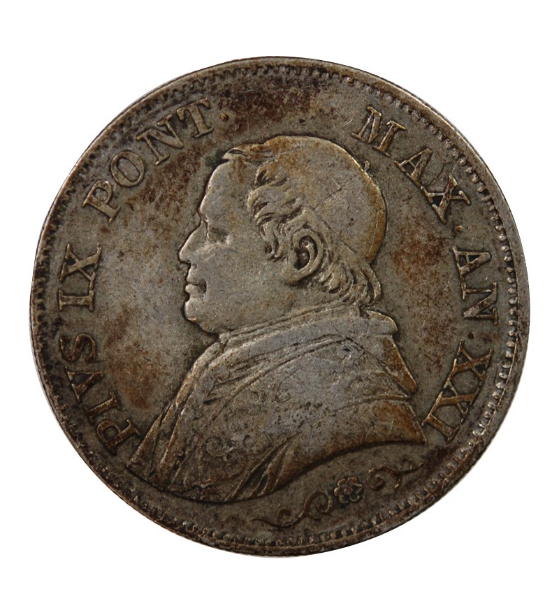 VATICAN, PIE IX - 1 LIRA 1866 R ROME