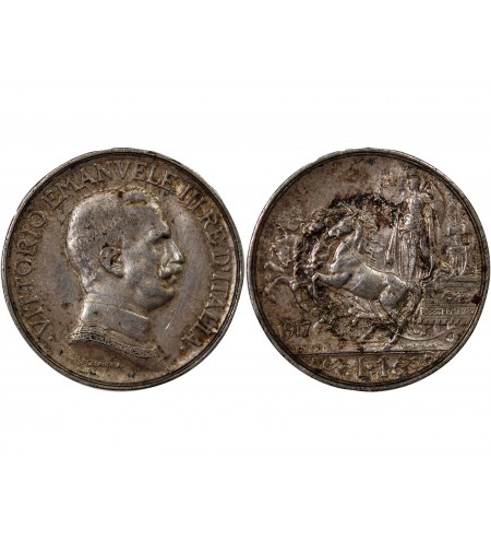 ITALIE, VICTOR-EMMANUEL III - 1 LIRE ARGENT 1917 R ROME