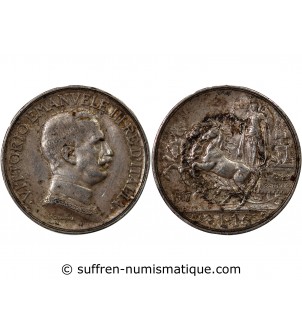 ITALIE, VICTOR-EMMANUEL III - 1 LIRE ARGENT 1917 R ROME
