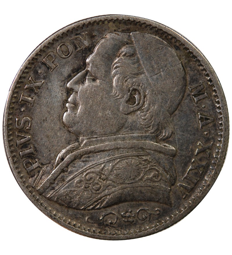 VATICAN, PIE IX - 2 LIRE ARGENT 1869 ROME