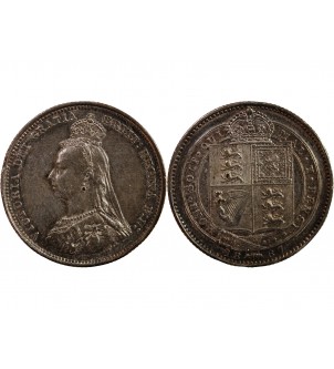 GRANDE-BRETAGNE, VICTORIA - SHILLING ARGENT 1887 2