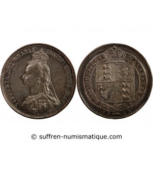 GRANDE-BRETAGNE, VICTORIA - SHILLING ARGENT 1887