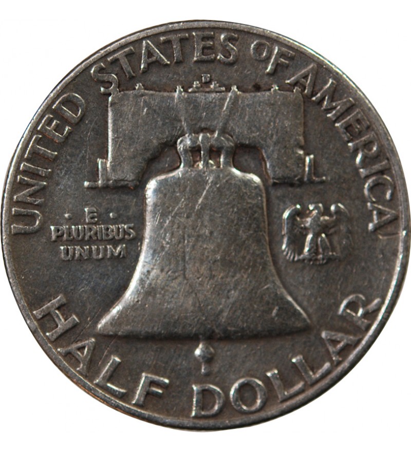 USA, BENJAMIN FRANKLIN - 1/2 DOLLAR ARGENT 1953 DENVER