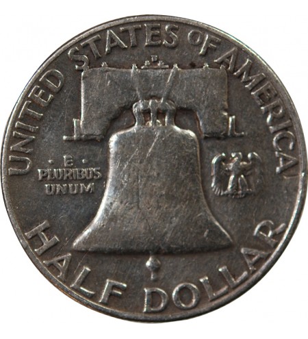 USA, BENJAMIN FRANKLIN - 1/2 DOLLAR ARGENT 1953 DENVER