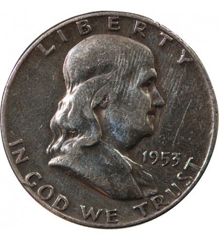 USA, BENJAMIN FRANKLIN - 1/2 DOLLAR ARGENT 1953 DENVER