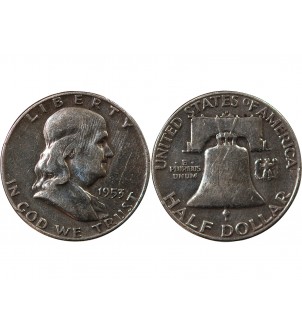 USA, BENJAMIN FRANKLIN - 1/2 DOLLAR ARGENT 1953 DENVER 2