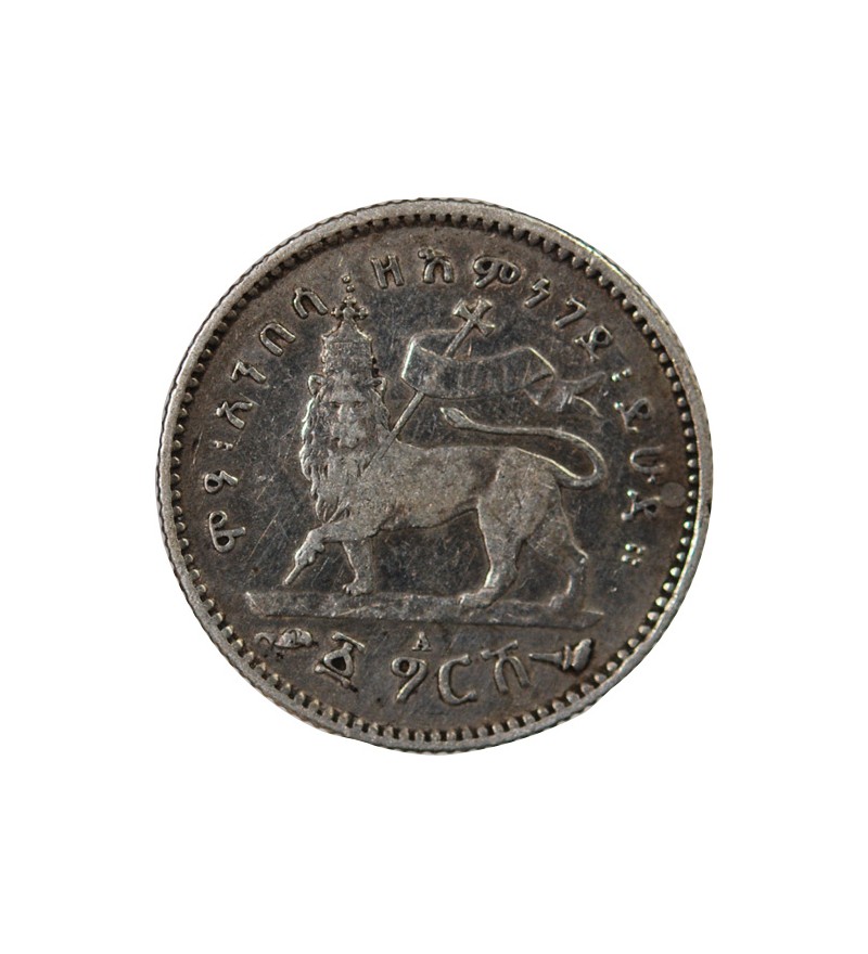 ETHIOPIE, MENELIK II - 1 GERSH ARGENT 1897 / 1903