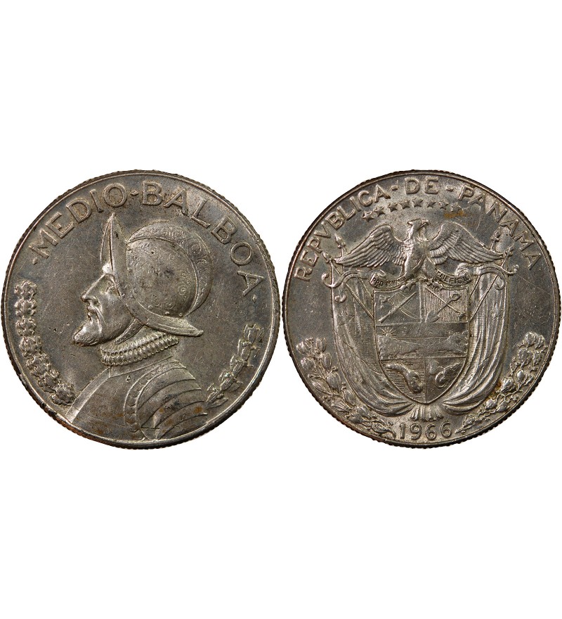 PANAMA - 1/2 BALBOA ARGENT 1962