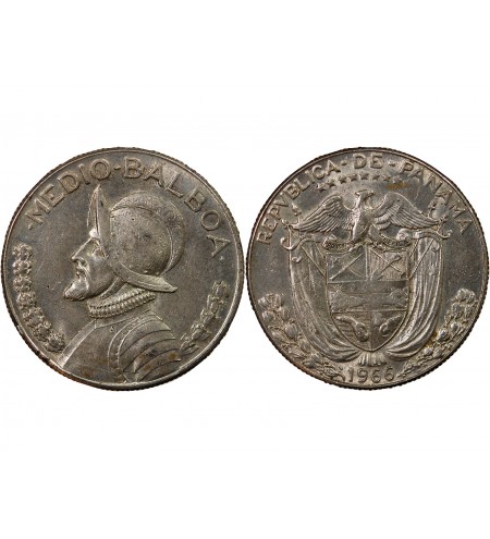 PANAMA - 1/2 BALBOA ARGENT 1962