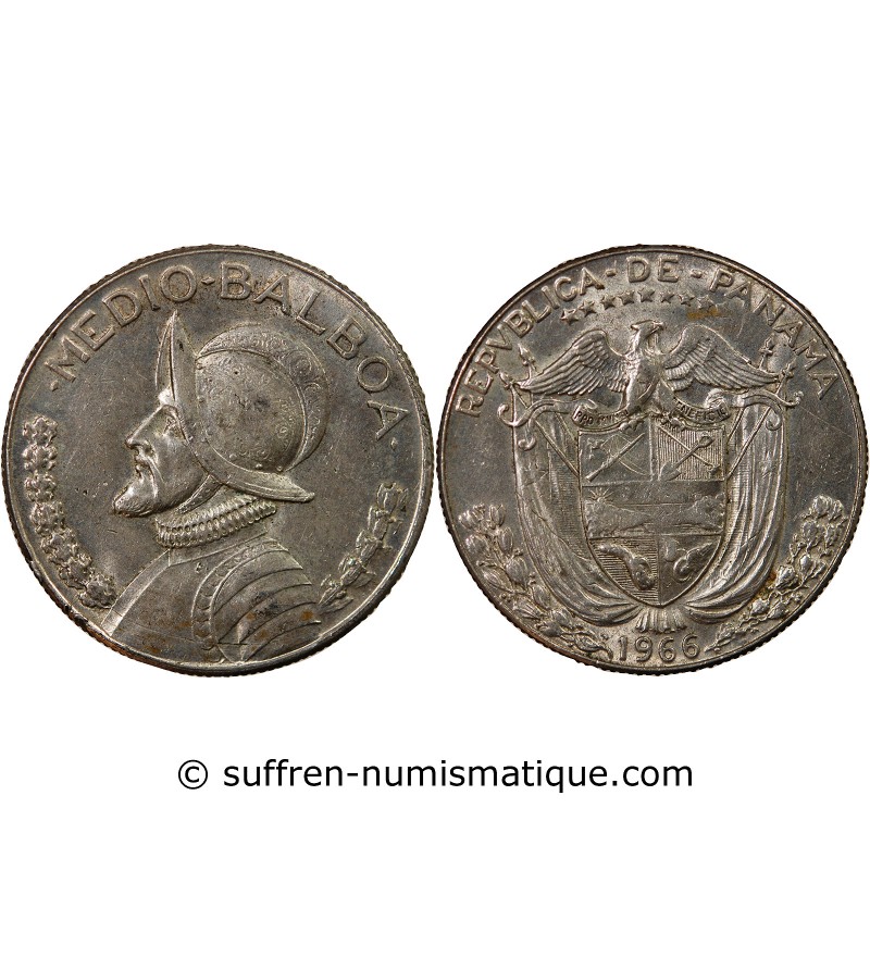 PANAMA - 1/2 BALBOA ARGENT 1962