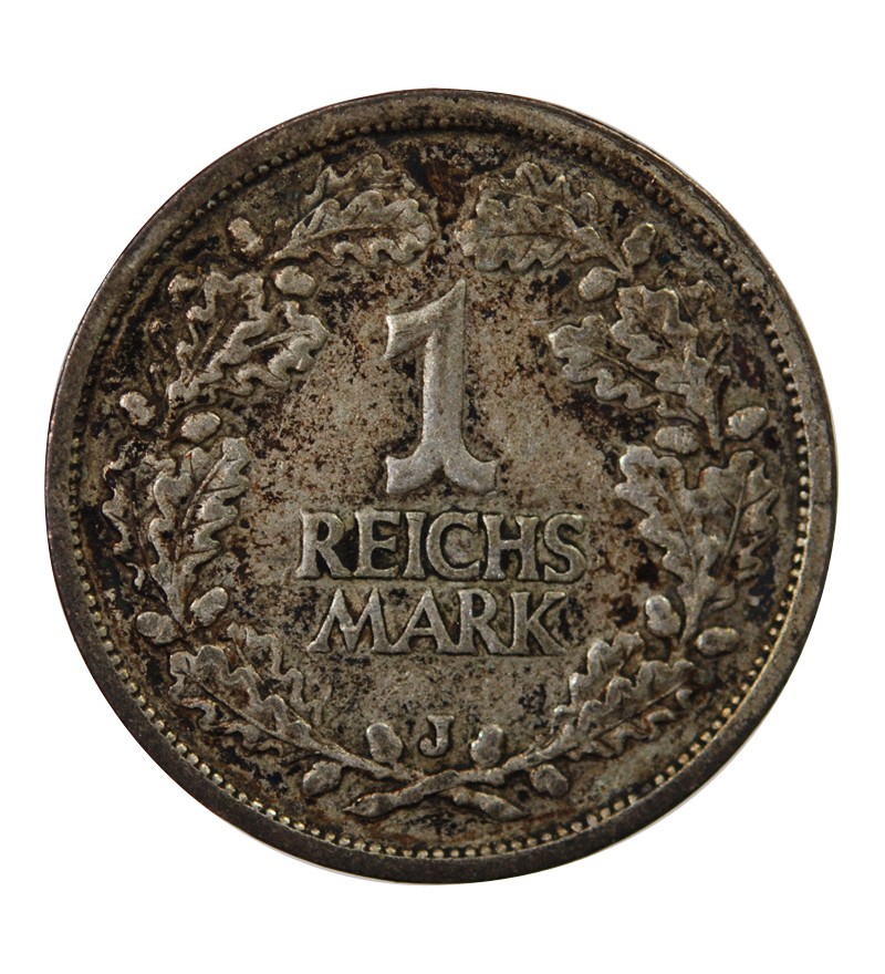 ALLEMAGNE, REPUBLIQUE DE WEIMAR - 1 MARK ARGENT 1925 J HAMBOURG