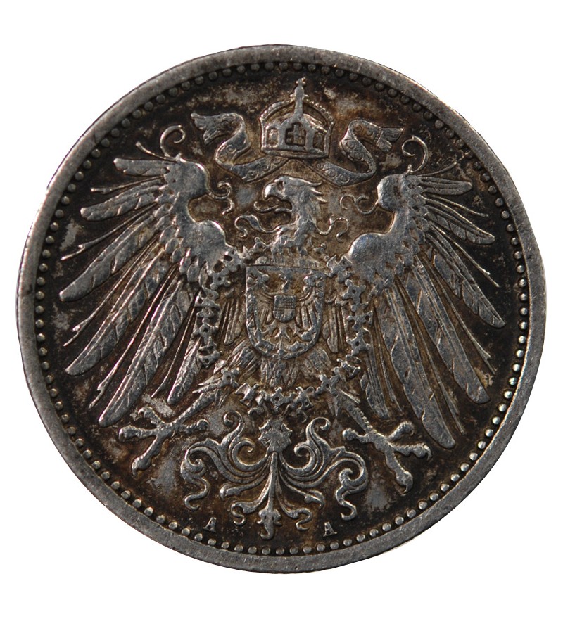 ALLEMAGNE, WILHELM II - 1 MARK ARGENT 1912 A BERLIN