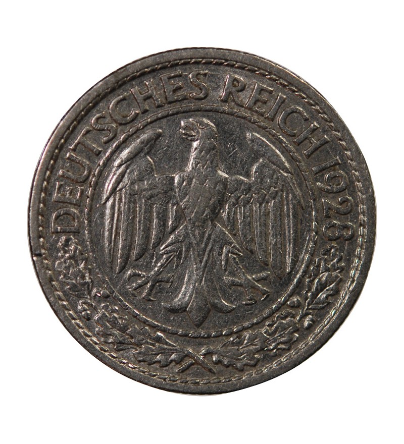 ALLEMAGNE, REPUBLIQUE DE WEIMAR - 50 PFENNIG 1928 A BERLIN