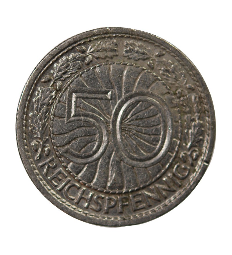 ALLEMAGNE, REPUBLIQUE DE WEIMAR - 50 PFENNIG 1928 A BERLIN